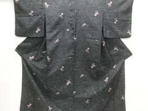 花模様単衣小紋着物